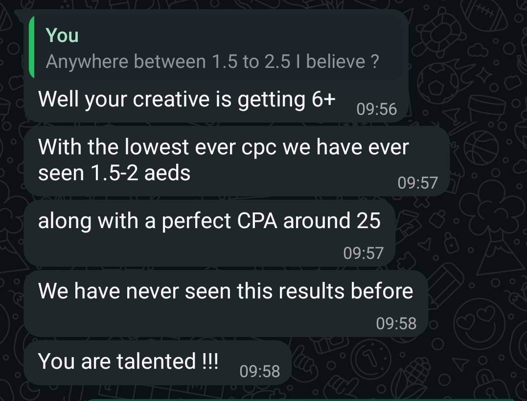 Client WhatsApp review